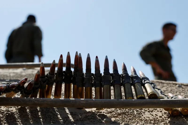 Israeli soldiers near the border between Israel and Gaza, June 2024